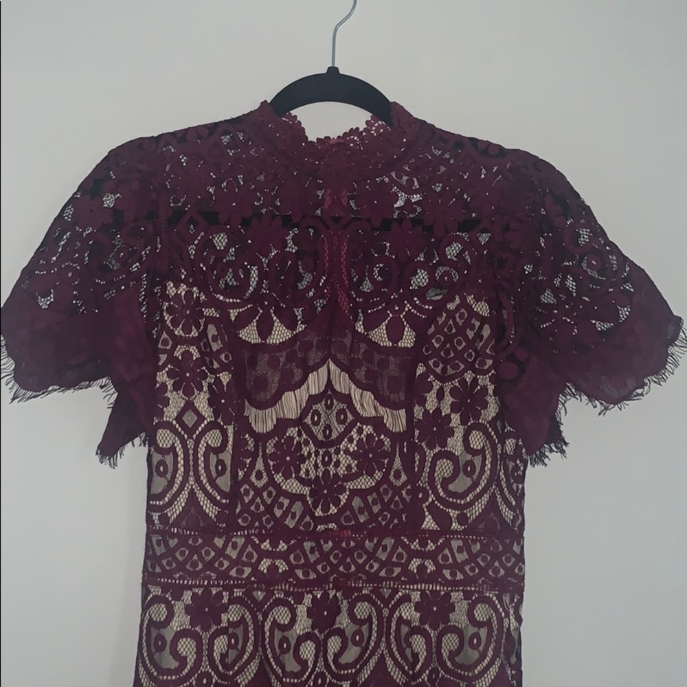 Vicki - Symphony Mock Neck Lace Dress